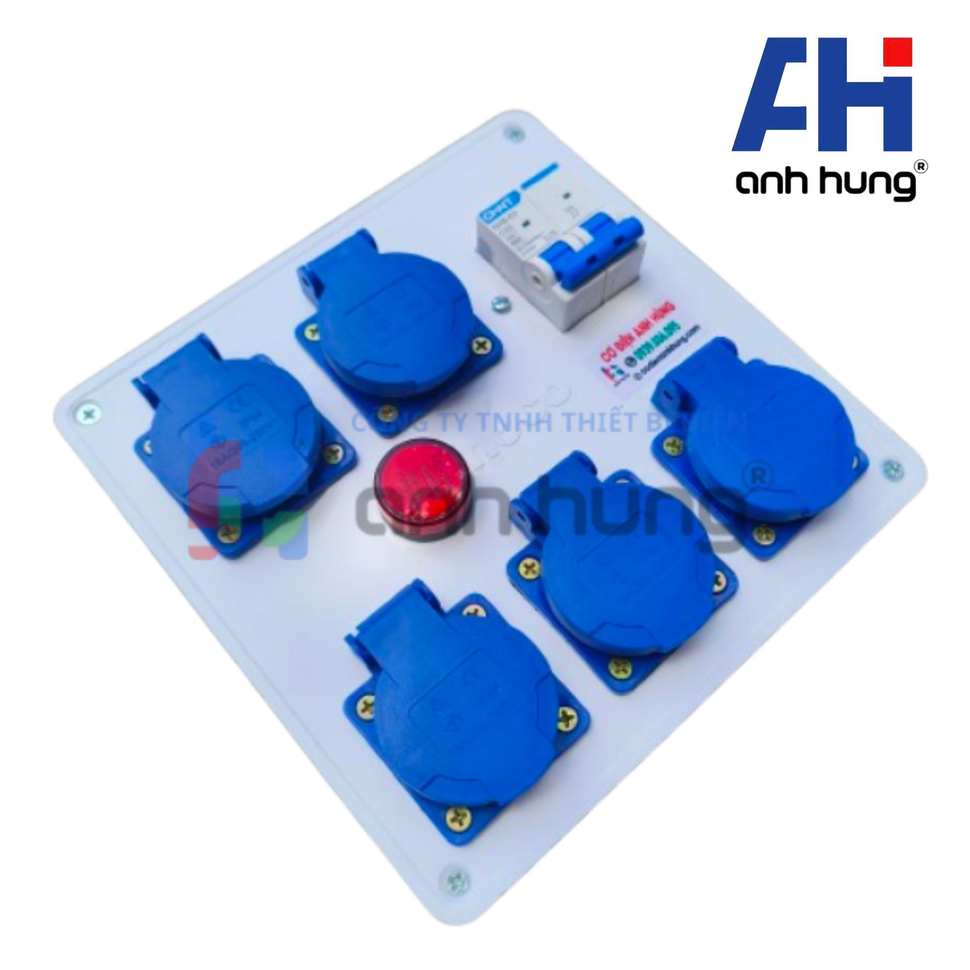Hộp Chia Nguồn 5 Ổ Cắm Kèm CB Chống Giật 32A & Đèn Báo Nguồn | Thiết Bị Điện Anh Hùng HV0501 - Ảnh 12