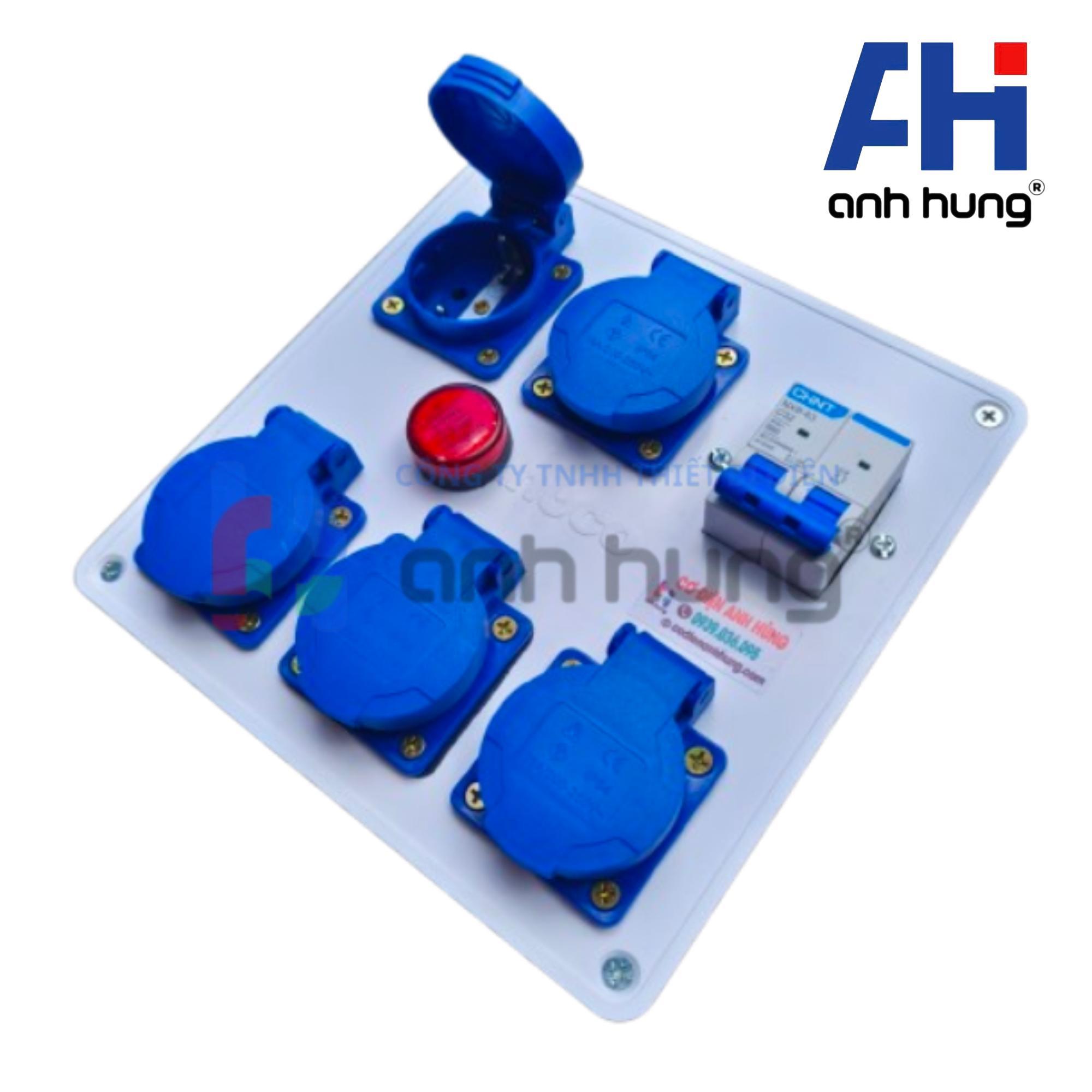 Hộp Chia Nguồn 5 Ổ Cắm Kèm CB Chống Giật 32A & Đèn Báo Nguồn | Thiết Bị Điện Anh Hùng HV0501 - Ảnh 7