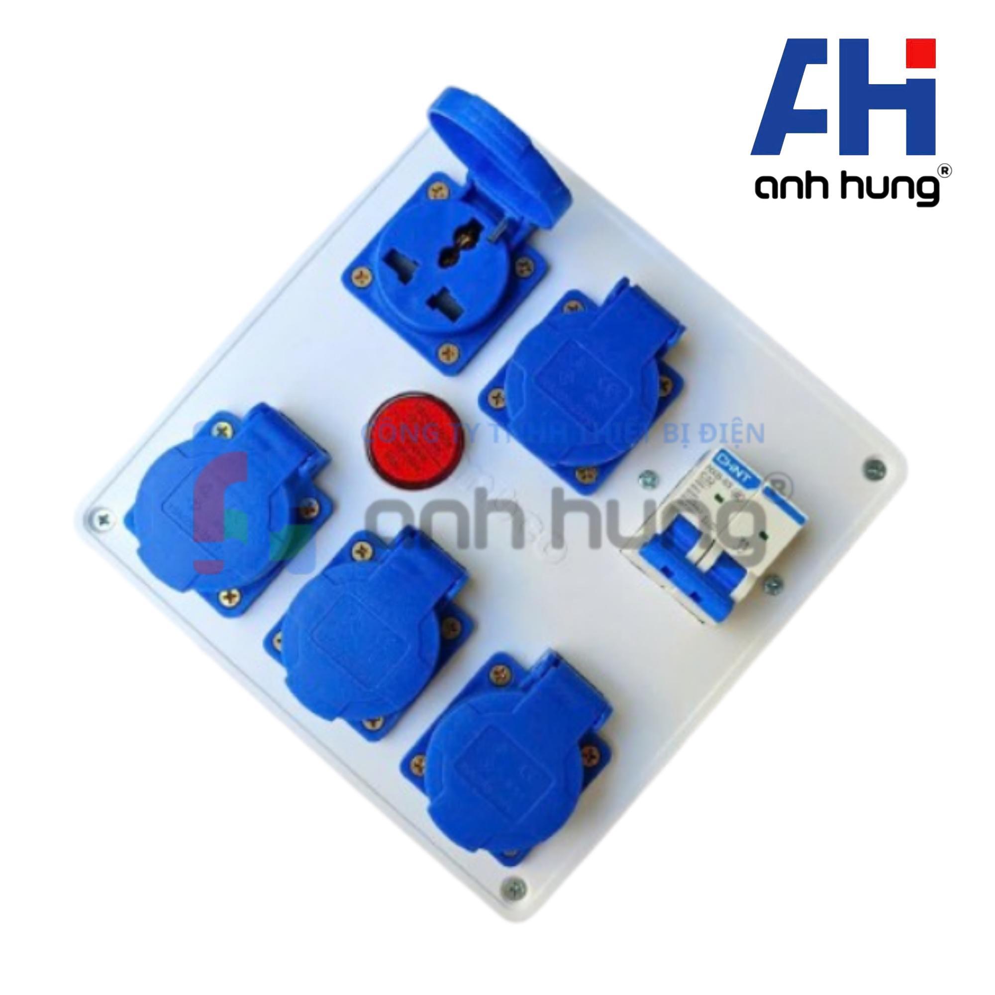 Hộp Chia Nguồn 5 Ổ Cắm Kèm CB Chống Giật 32A & Đèn Báo Nguồn | Thiết Bị Điện Anh Hùng HV0501 - Ảnh 8