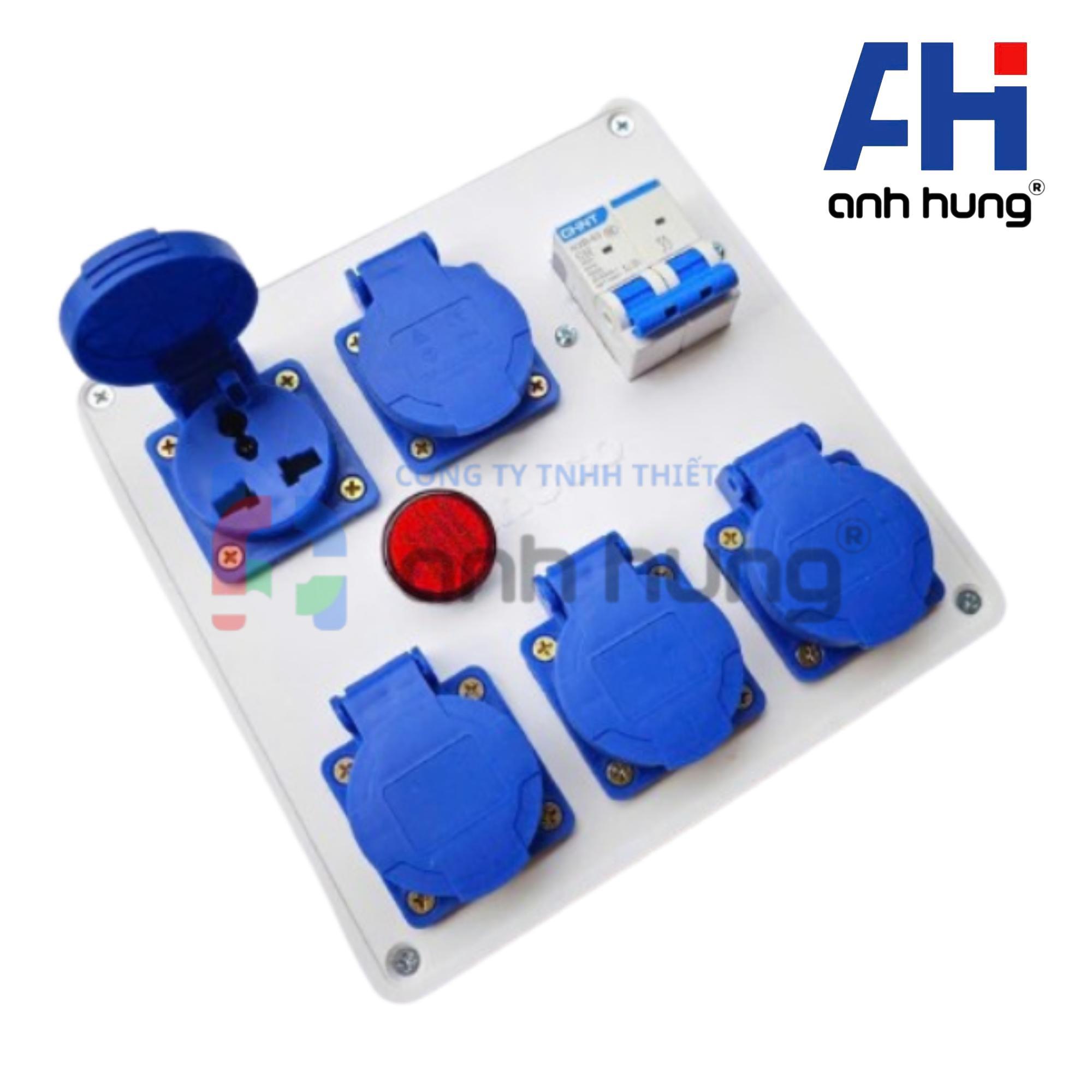 Hộp Chia Nguồn 5 Ổ Cắm Kèm CB Chống Giật 32A & Đèn Báo Nguồn | Thiết Bị Điện Anh Hùng HV0501 - Ảnh 9