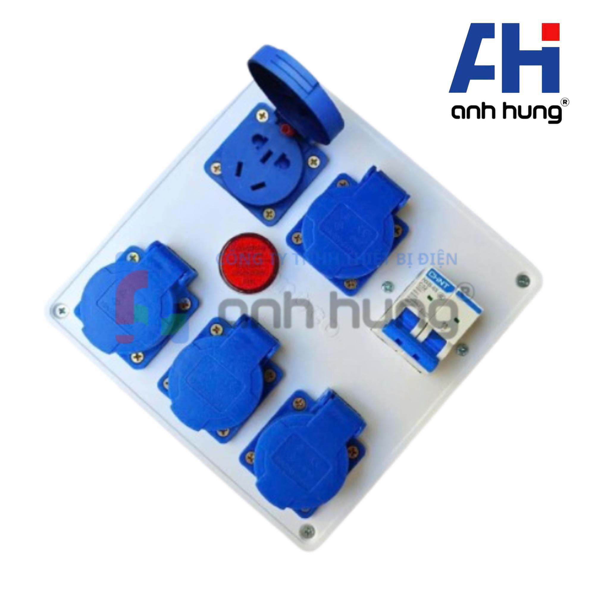 Hộp Chia Nguồn 5 Ổ Cắm Kèm CB Chống Giật 32A & Đèn Báo Nguồn | Thiết Bị Điện Anh Hùng HV0501 - Ảnh 10