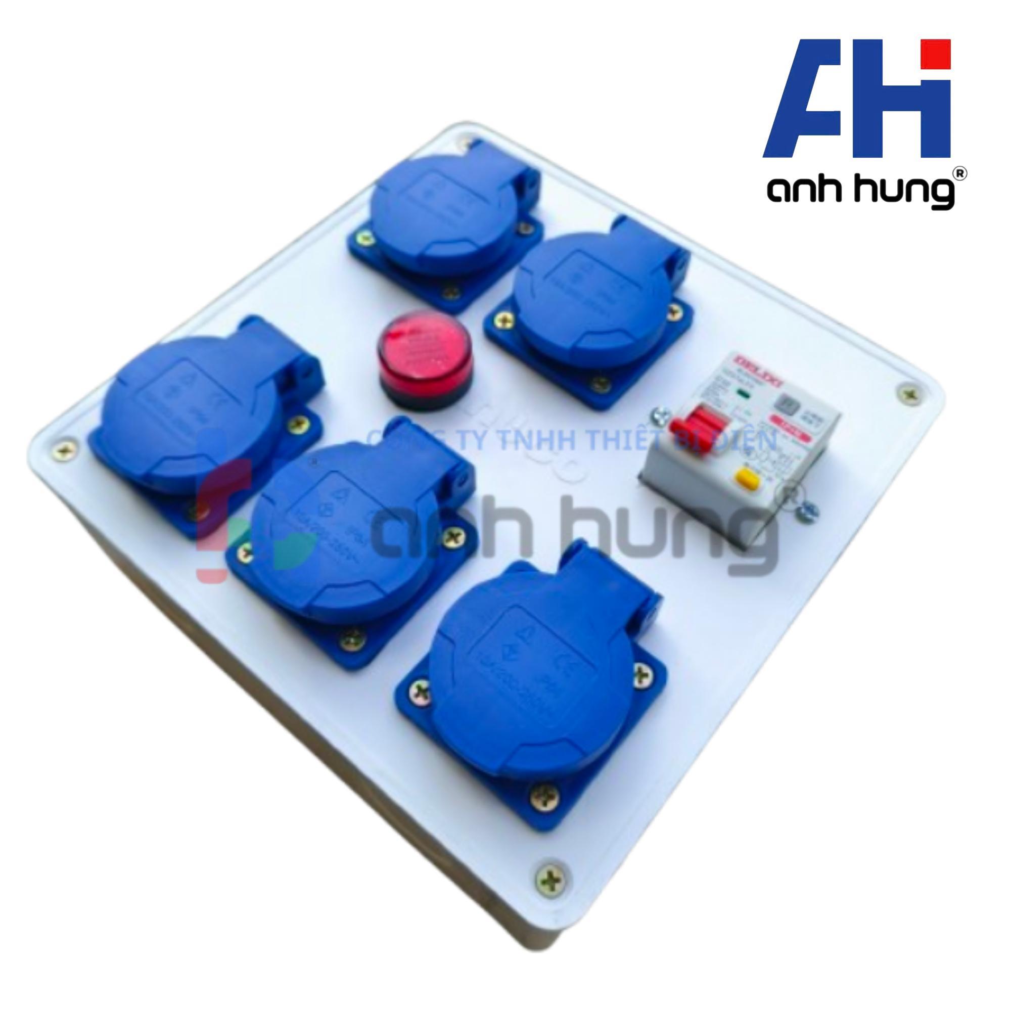 Hộp Chia Nguồn 5 Ổ Cắm Kèm CB Chống Giật 32A & Đèn Báo Nguồn | Thiết Bị Điện Anh Hùng HV0501 - Ảnh 17