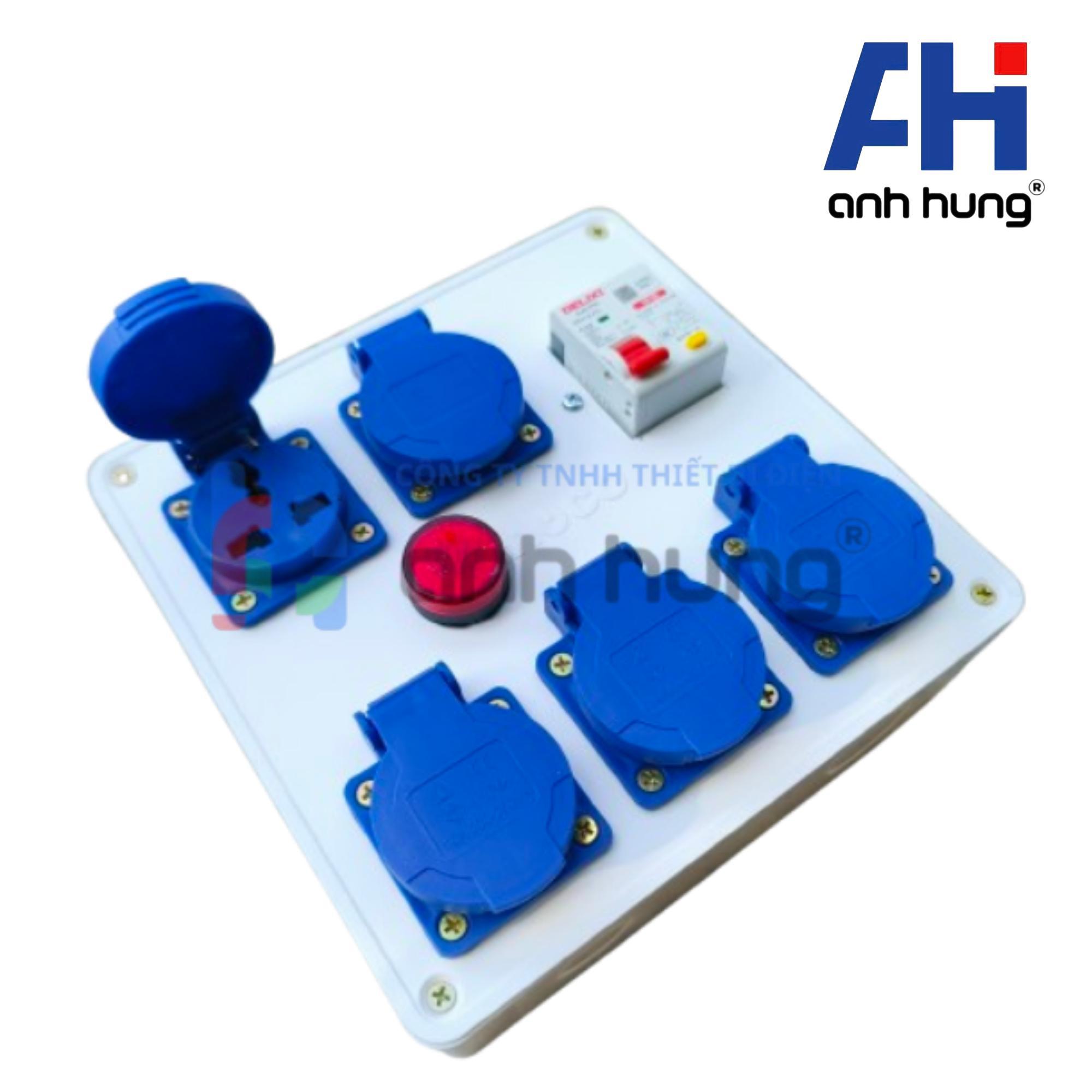 Hộp Chia Nguồn 5 Ổ Cắm Kèm CB Chống Giật 32A & Đèn Báo Nguồn | Thiết Bị Điện Anh Hùng HV0501 - Ảnh 15