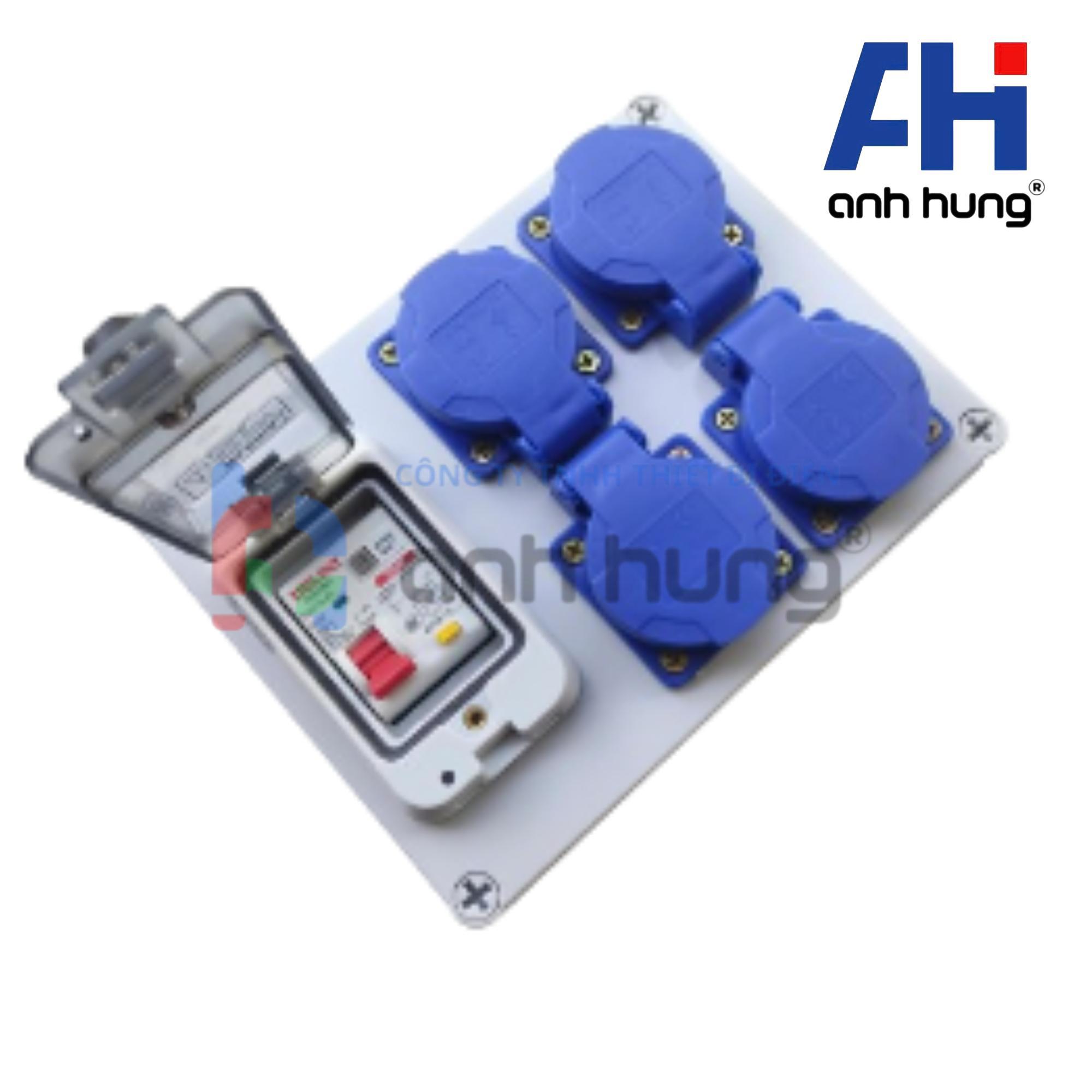 Ổ cắm điện ngoài trời chống nước kháng bụi chịu va đập 4 ổ cắm 16A và aptomat 32A | HNCB.0400 - Ảnh 5