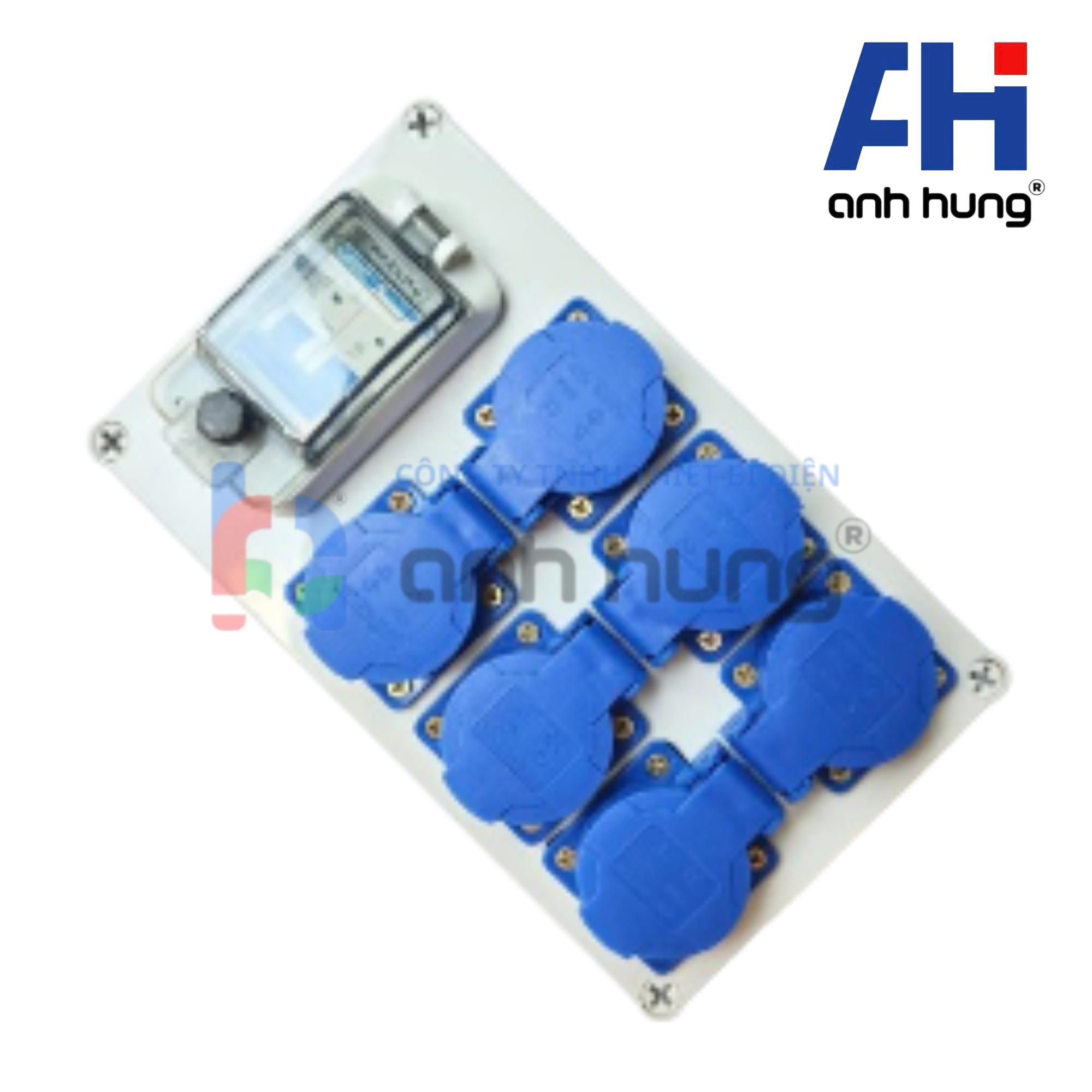 Ổ cắm điện ngoài trời chống nước kháng bụi chịu va đập 6 ổ cắm 16A và aptomat 32A | HNCB.0600 - Ảnh 7