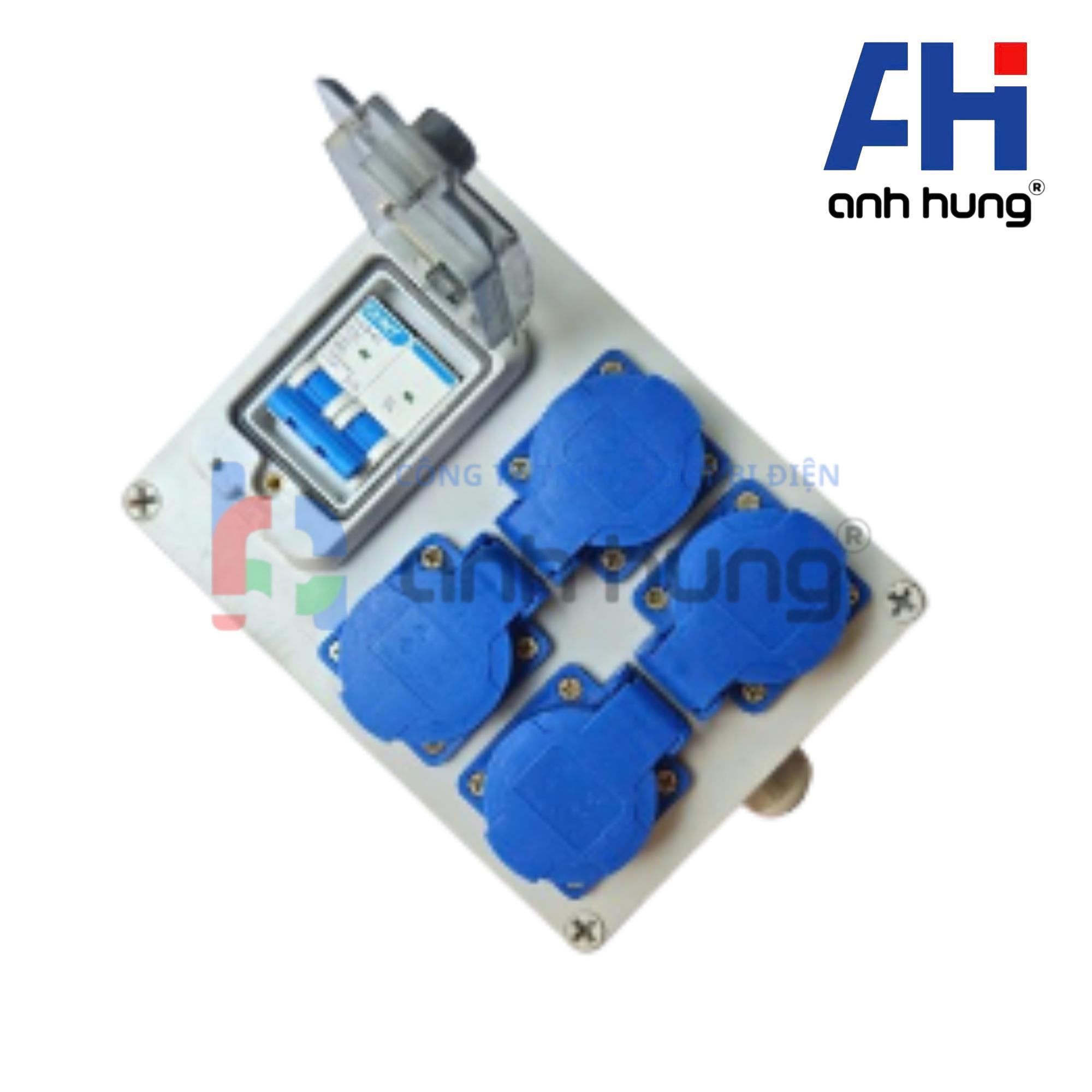 Ổ cắm điện ngoài trời chống nước kháng bụi chịu va đập 4 ổ cắm 16A và aptomat 32A | HNCB.0400 - Ảnh 10