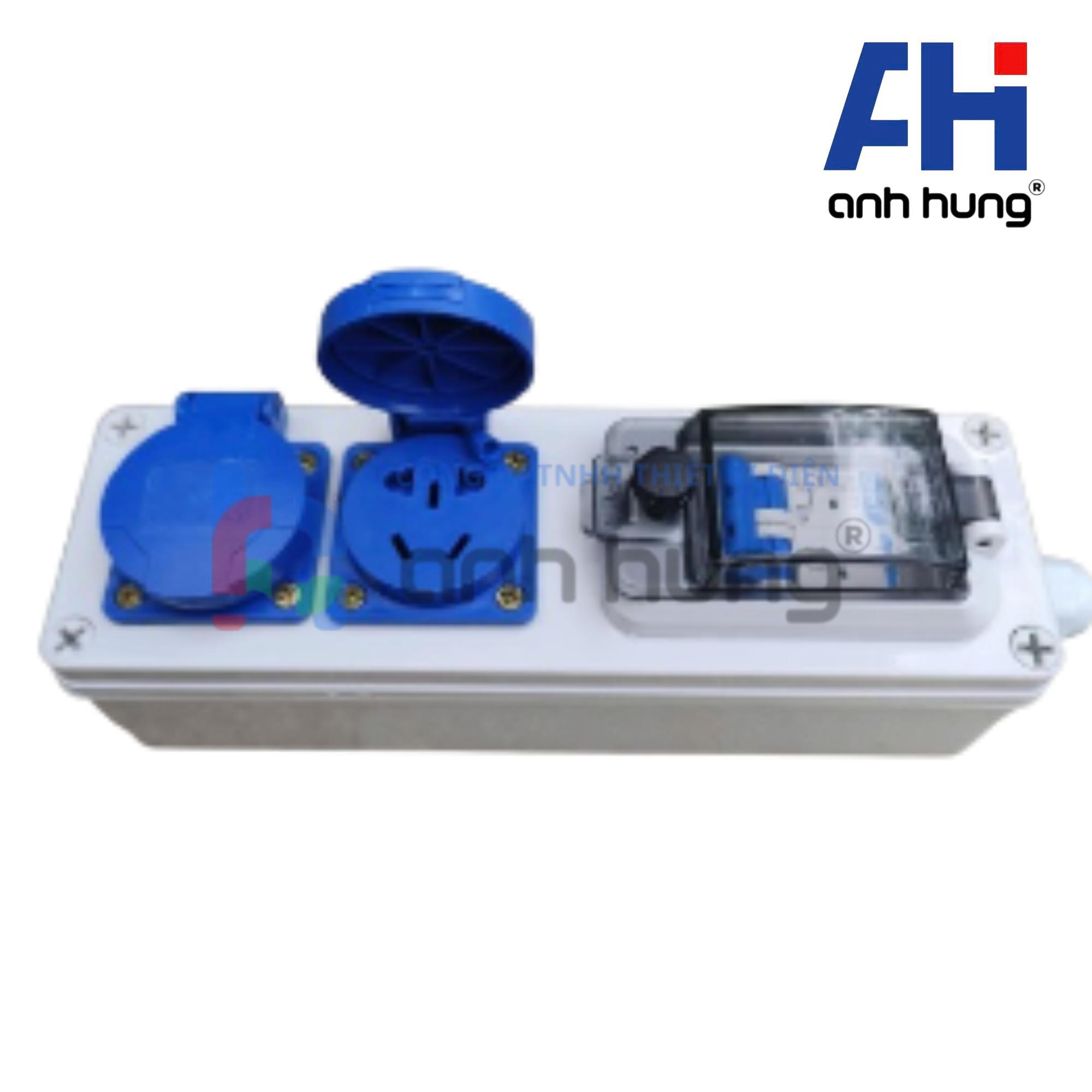 Hộp nguồn ngoài trời chống nước, kháng bụi chịu va đập 2 ổ cắm 16A và aptomat 32A | HNCB.0200 - Ảnh 6