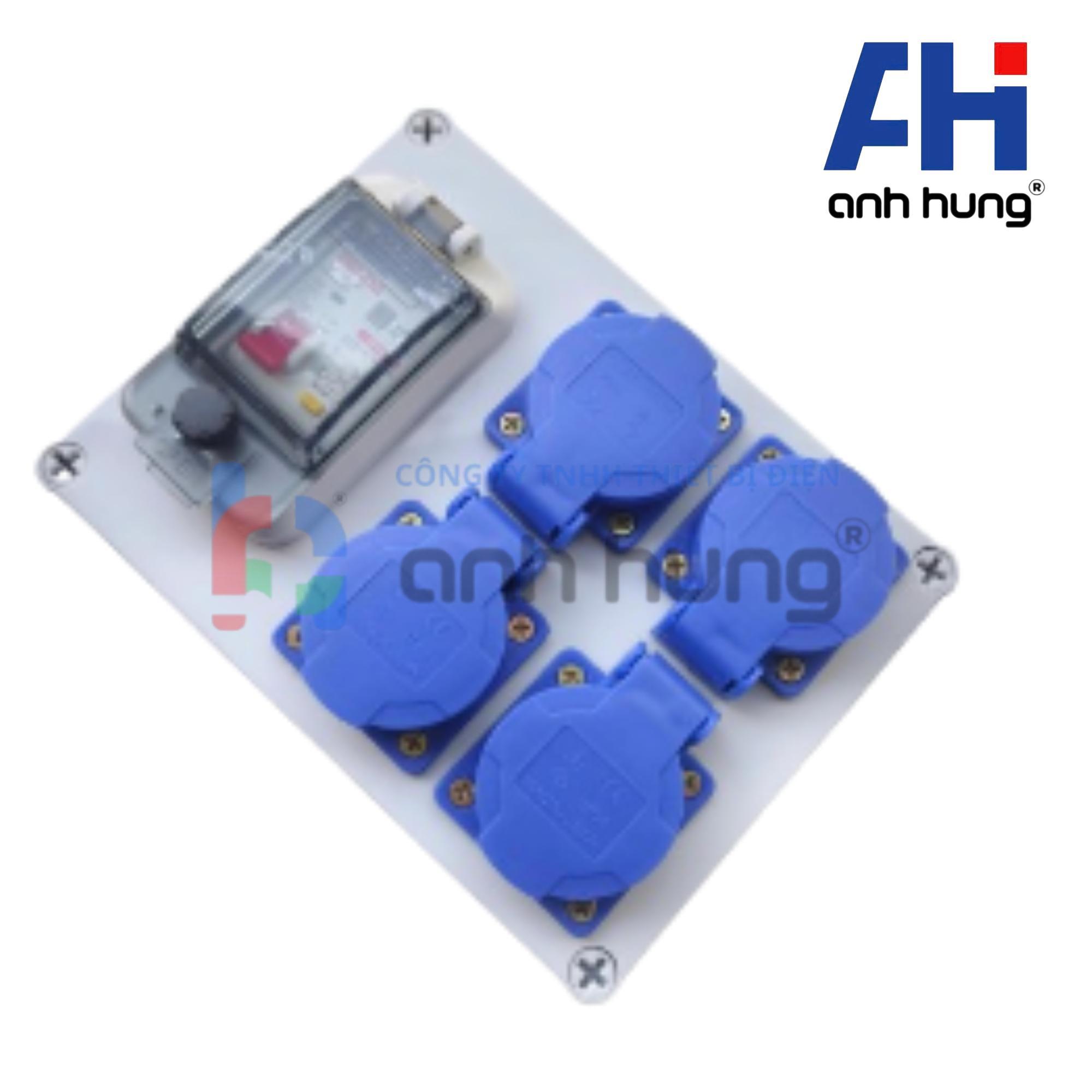Ổ cắm điện ngoài trời chống nước kháng bụi chịu va đập 4 ổ cắm 16A và aptomat 32A | HNCB.0400 - Ảnh 3
