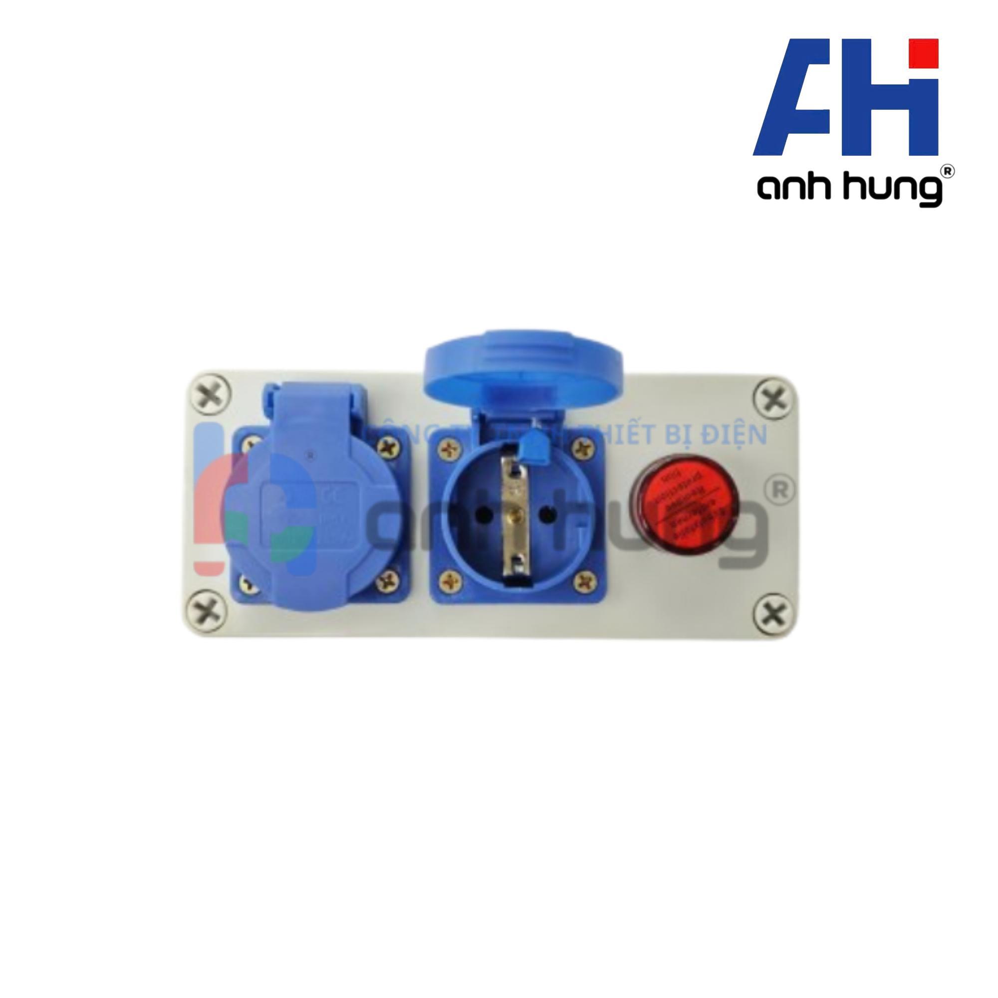 Ổ Chia Nguồn Điện Ngoài Trời 2 Ổ Cắm 10A 16A 250V Có Đèn Báo Nguồn | HN0201 - Ảnh 3