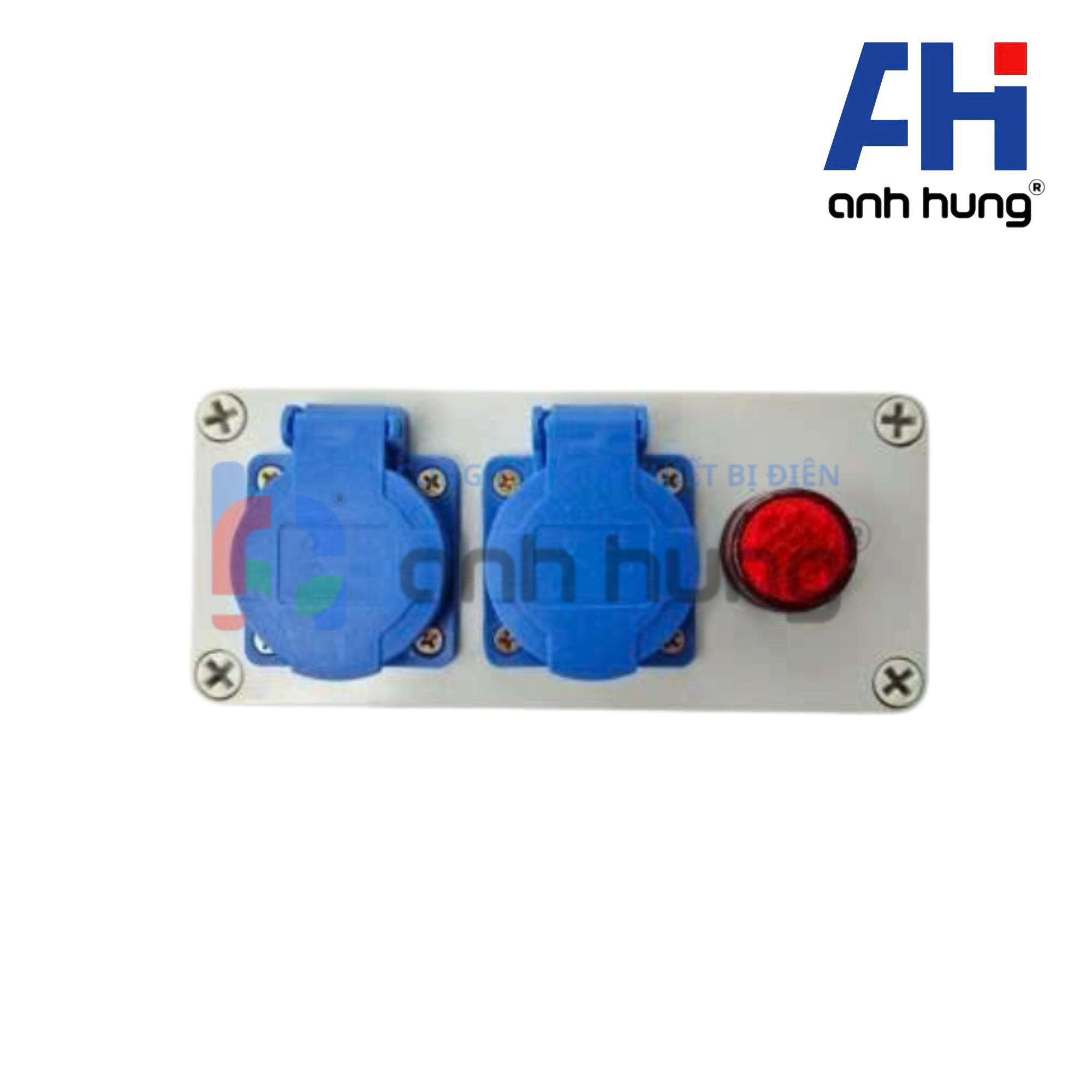 Ổ Chia Nguồn Điện Ngoài Trời 2 Ổ Cắm 10A 16A 250V Có Đèn Báo Nguồn | HN0201