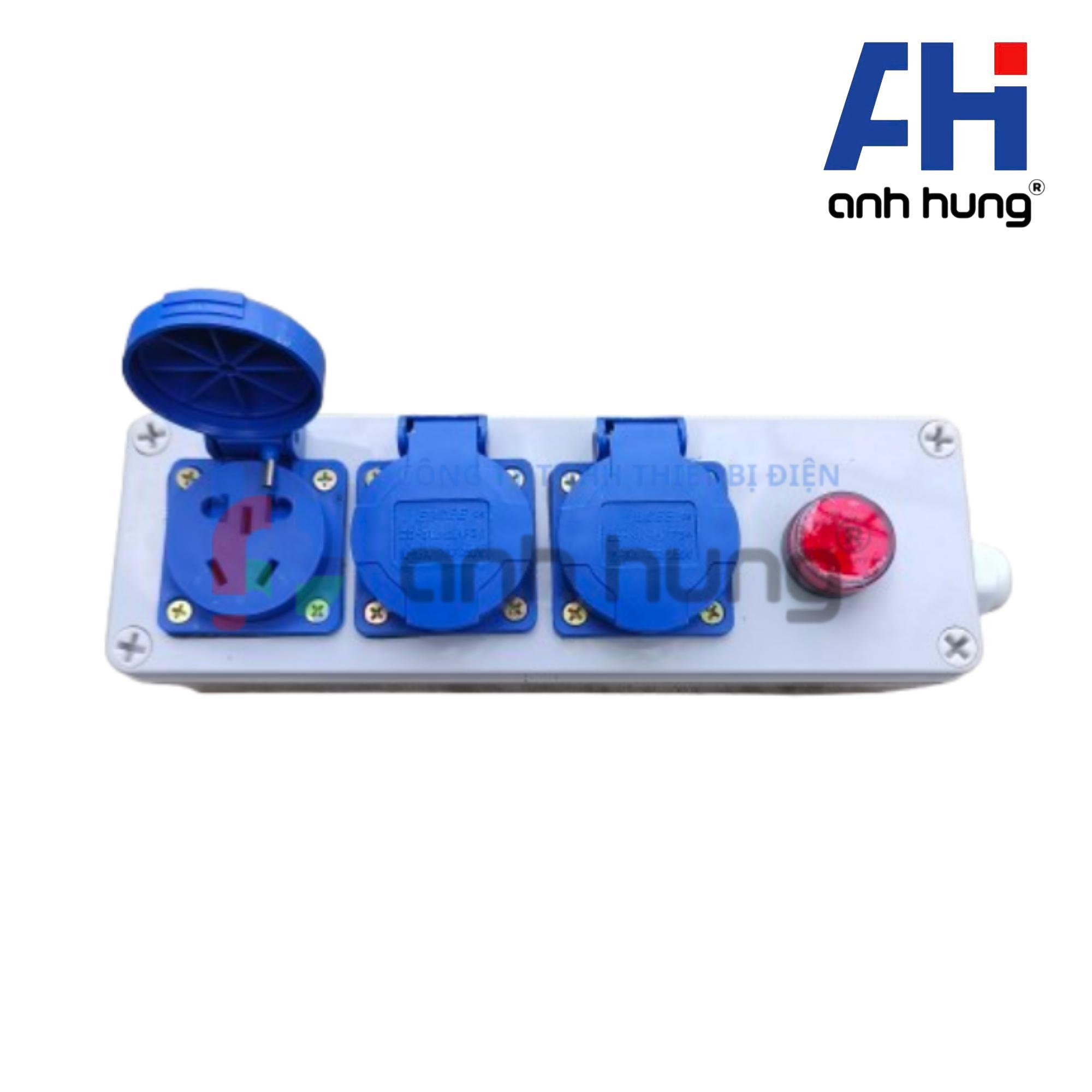 Ổ cắm điện 3 ổ chống nước 16A 250V 1 pha, đèn báo điện nguồn - Ảnh 12