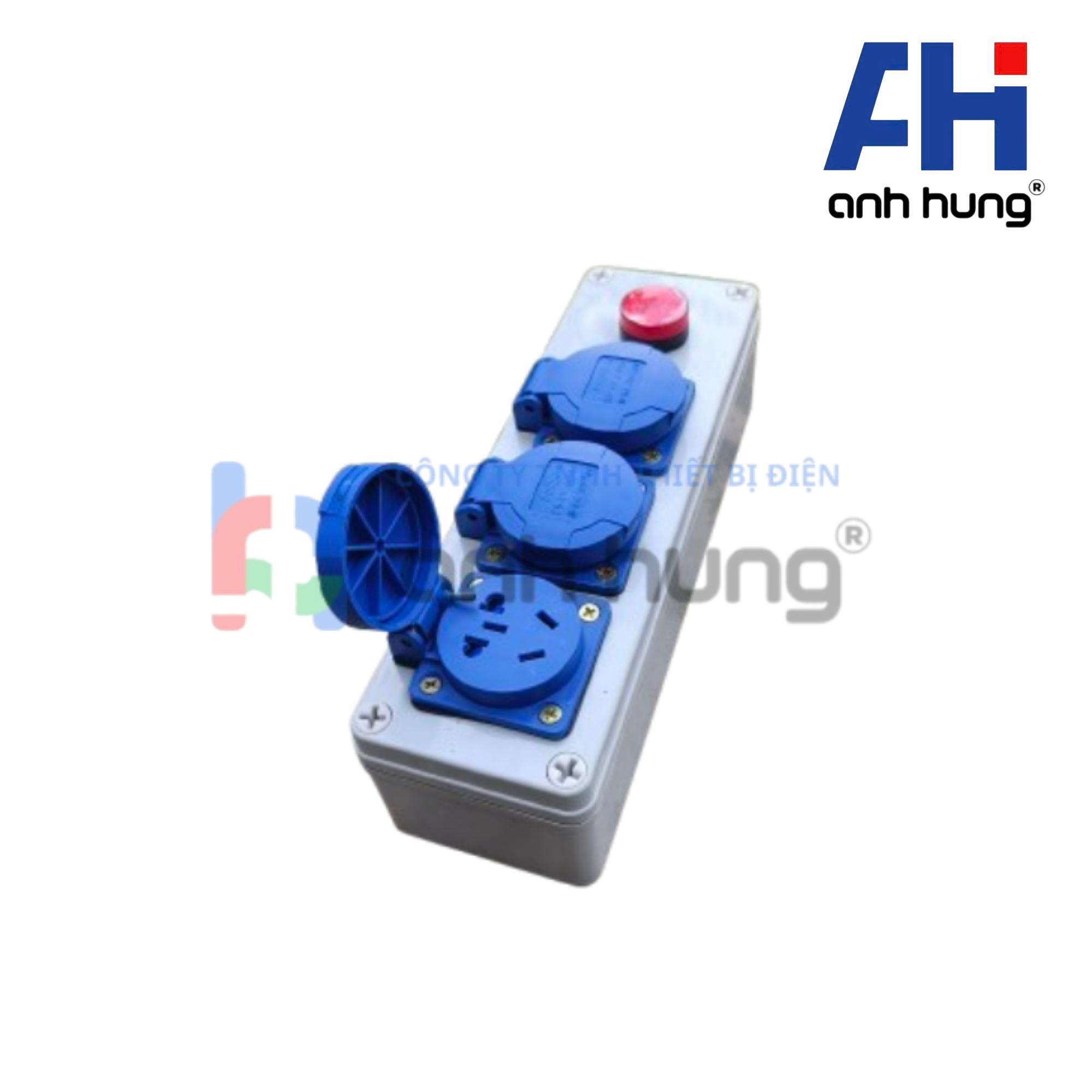 Ổ cắm điện 3 ổ chống nước 16A 250V 1 pha, đèn báo điện nguồn - Ảnh 9