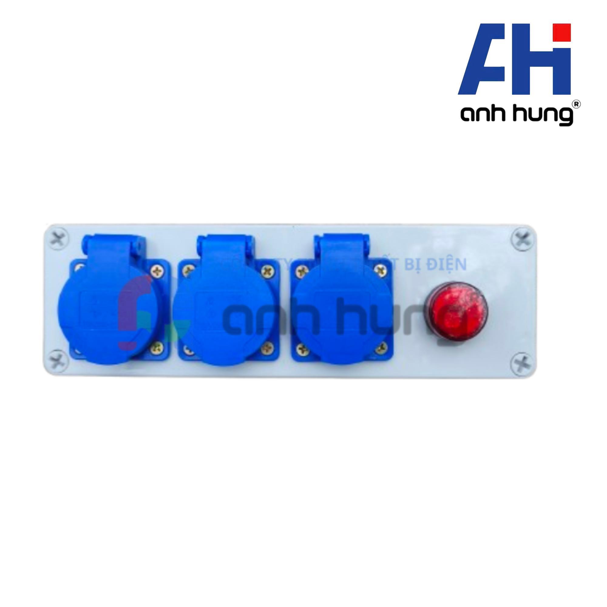 Ổ cắm điện 3 ổ chống nước 16A 250V 1 pha, đèn báo điện nguồn - Ảnh 11