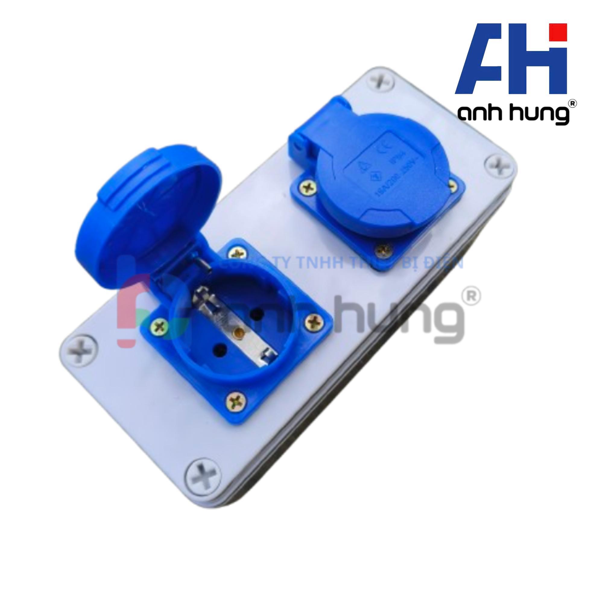 Ổ cắm điện chống nước 2 ổ cắm công nghiệp 16A 250V 4000W tiêu chuẩn Châu Âu, Hàn, Mỹ, Nhật, Trung - Ảnh 5